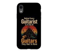 Guitar Retro Behind Every Guitarist Is A Pile Of Guitars Case for iPhone XR