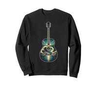 Guitar Retro Ocean Wave Nature Music Guitarist Gift Sweatshirt