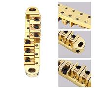 Guitar Roller Bridge with Adjustable Roller Saddle TuneO-Matic Bridge Studs Gold for LPBridge for Les Paul, Guitar BridgeBridge & Parts (Gold