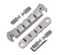 Guitar Roller Bridge With Studs Allen Wrench Replacement Electric Guitar Part Accessory For 4-String Guitar Guitar Roller Saddles Bridge