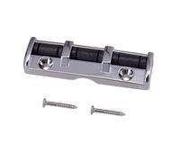 Guitar Roller Nut, 6 String 43mm 3 Saddles Brass Nut with Screws, Zinc Alloy Ball Nut Replacement Parts for Folk Acoustic Electric Guitar (Silver)