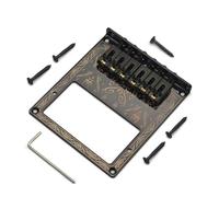 Guitar Roller Saddle Bridge Set with Screws and Wrench, 6-String Electric Guitar Replacement Part, Compatible with TL Style Guitars, Black