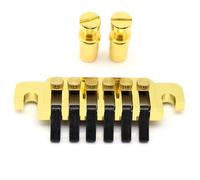 Guitar Saddle Bridge and Vintage TP6 Tailpiece Combo for Gib-son for LP Style 6 Strings Electric Guitar(1Set Gold)