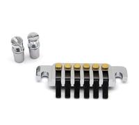 Guitar Saddle Bridge and Vintage TP6 Tailpiece Combo for Gib-son for LP Style 6 Strings Electric Guitar(1Set Chrome)