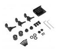 Guitar Saddle Bridge Set, 3 String Guitar Bridge Mounting Kit Tuning Pegs Control Knobs Set Replacement Accessories