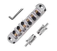 Guitar Saddle Bridge, Stringed Instruments Roller Saddles Bridge, Electric Guitar Replacement, Includes 2 Wrenches for Beginners, Women, Men and Musicians