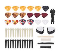 Guitar Saddle, Guitar Parts Replacement ABS Metal Guitar Accessories Set for Beginners for Family