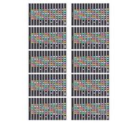 Guitar Scale Stickers - Easy Peel Note and Fretboard Labels for Beginners, 10 Sheets for Electric and Acoustic Guitar Practice and Learning (T-101C [Full Color])