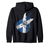 Guitar Scotland Flag Zip Hoodie