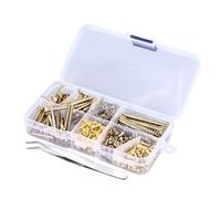 Guitar Screw Spring Set, Guitar Screw Set Durable Perfect Fit Iron Easy Installation Standard Design for Repair (Gold)