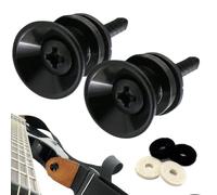 Guitar Security Lock 2Pcs Metal End Pins Screws Set | Guitar Metal Strap Buttons for Acoustic, Ukulele, Banjo, Electric, Bass, Various Other Stringed Musical Instruments