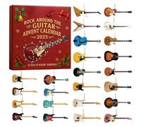 Guitar Series Advent Calendar 2025-24 Days Rock Music Surprise Calendar with Collectible Mini Guitar Charm, Acrylic Holiday Ornament for Music Fans, Enthusiasts & Band Lovers