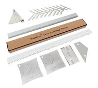 Guitar Setup Kit Luthier Repair Tools with 16" Fret Leveler Sanding Beam, Guitar Neck Notched Straight Edge, Guitar Radius Gauge Set, String Action Ruler Gauge, Fret Rocker, Feeler Gauge (Gold)