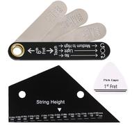 Guitar Setup Tool with Precisions Rod Gauge and String Action Ruler Suitable for Electric Acoustic Bass Guitars Guitar Relief Gauge