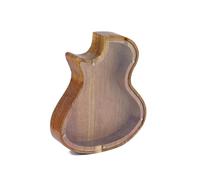 Guitar Shape Coin Storage Box Decorative Money Storage Jar Organizer Wood Coin Bank for Home Office Bedroom Decoration