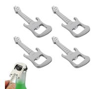 Guitar-Shaped Bottle Opener, Metal Multifunctional Tool for Music Lovers, Novelty Gift for Men, Bartenders & Waiters, 4pcs