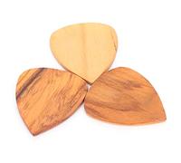 Guitar Shaped Pick Box, Guitar Pick Box Holder Guitar Picks with Case Olive Wood Guitar Accessories Flattened Shaped for Electric for Classical