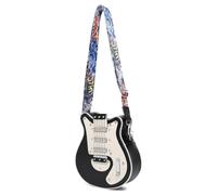 Guitar Shaped PU Leather Crossbody Bag Shoulder, Handbag with Adjustable Strap, Shoulder for Musicians and Frequent Travelers, black, フリーサイズ