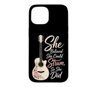 Guitar She Believed She Could Strum So She Did Girls Gift Case for iPhone 15