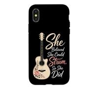 Guitar She Believed She Could Strum So She Did Girls Gift Case for iPhone X/XS