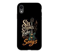 Guitar Six Strings Endless Songs Vintage Guitarist Gift Case for iPhone XR