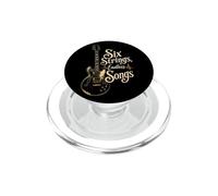 Guitar Six Strings Endless Songs Vintage Guitarist Gift PopSockets PopGrip for MagSafe