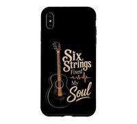 Guitar Six Strings Fixed My Soul Vintage Guitarist Gift Case for iPhone XS Max