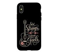 Guitar Six Strings Infinite Feels Guitarist Gift Women Case for iPhone X/XS