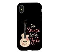 Guitar Six Strings Infinite Feels Guitarist Gift Women Case for iPhone X/XS