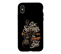 Guitar Six Strings The Language Of The Soul Music Gift Case for iPhone X/XS