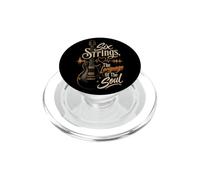 Guitar Six Strings The Language Of The Soul Music Gift PopSockets PopGrip for MagSafe
