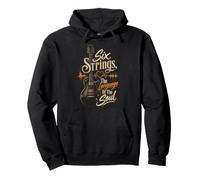Guitar Six Strings The Language Of The Soul Music Gift Pullover Hoodie