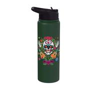 Guitar Skeleton Mexican Holiday Happy Cinco De Mayo Stainless Steel Insulated Water Bottle