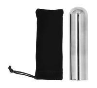 Guitar Slide Bar Replacement, Slide Bar for Lap Steel, Electric Guitars with Stainless Steel Material, Finger Slots and Circular Notches, Convenient Size, Shape