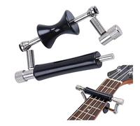 Guitar Slide Capo, Metal Rolling Capo for Acoustic & Electric Guitars - Easy Single-Handed Adjustable with Rubber Grip - Fits Ukulele/Bass