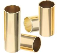 Guitar Slide Set 4Pcs Metal Finger Protector Rings for Electric Acoustic Guitar Blues Country Jazz (Gold, Sizes 28/51/60/70)