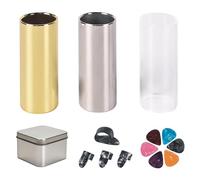 Guitar Slide Stainless Steel Guitar Bass Slides Cylinder Tube Guitar Tone Slide Accessory Replacements For Bass Ukulele