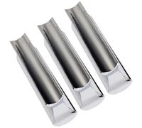 Guitar Slide Tone Bar 3pcs Stainless Steel for Dobro and Lap Steel | Silver Chrome-plated Finish, Arc-shaped Profile, Smooth Surface Balanced Weight