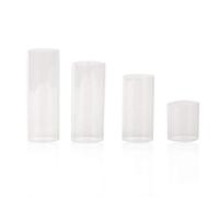 Guitar Slider, Guitar Slide Transparent Glass Bass Durable String Slides Cylinder Bright Tone Bar(Set)