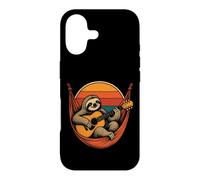 Guitar Sloth Retro Sunset Acoustic Guitarist Gift Case for iPhone 17