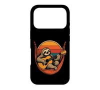 Guitar Sloth Retro Sunset Acoustic Guitarist Gift Case for iPhone 17 Pro