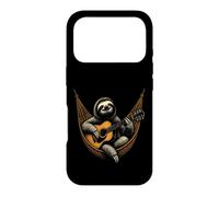 Guitar Sloth Retro Sunset Acoustic Guitarist Gift Case for iPhone 17 Pro