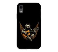 Guitar Sloth Retro Sunset Acoustic Guitarist Gift Case for iPhone XR