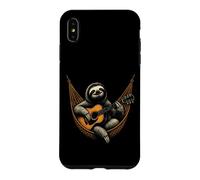 Guitar Sloth Retro Sunset Acoustic Guitarist Gift Case for iPhone XS Max