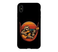 Guitar Sloth Retro Sunset Acoustic Guitarist Gift Case for iPhone XS Max