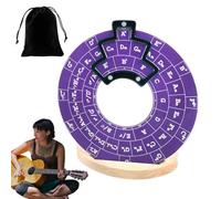 Guitar Solfegium Disc Circles of Quintas, Circles of Quintas for Guitarists | Guitar Music Theory Record with Chord Wheel with Stand, Circles of Quintas