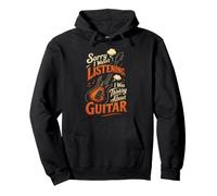 Guitar Sorry I Wasn't Listening Thinking About Guitar Gift Pullover Hoodie