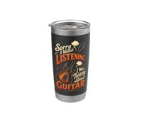 Guitar Sorry I Wasn't Listening Thinking About Guitar Gift Stainless Steel Insulated Tumbler