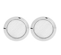 Guitar Sound Hole, Metal Round Shape Gutar Sound Hole Inserts for Dobro Guitars (2 Pack)(Silver) Electric Guitar Accessories