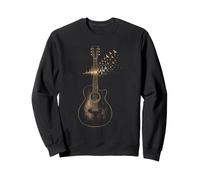 Guitar Sound Wave Birds Vintage Acoustic Guitarist Gift Sweatshirt